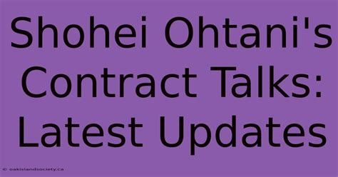 shohei ohtani contract.